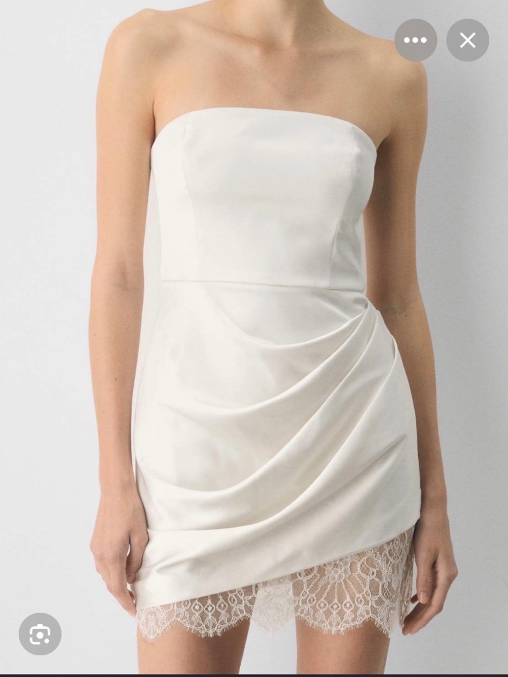 Aritzia “Showtime” white mini dress
